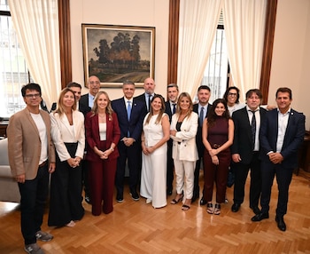 Jorge Macri junto al bloque