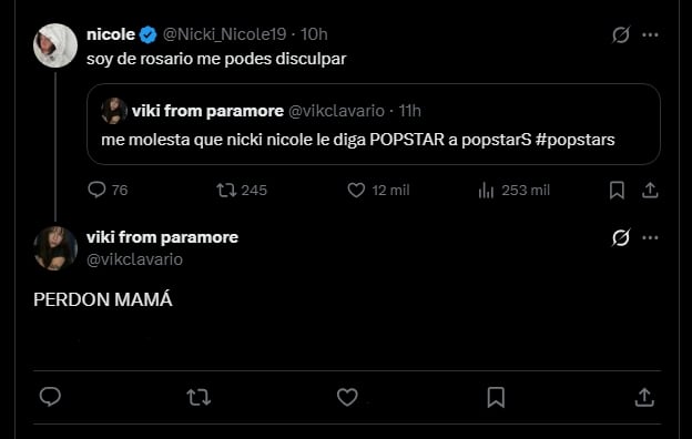 El pedido de disculpas a Nicki Nicole que terminó la discusión