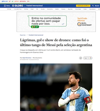 Los medios del mundo reflejaron la despedida de Messi de la selección argentina