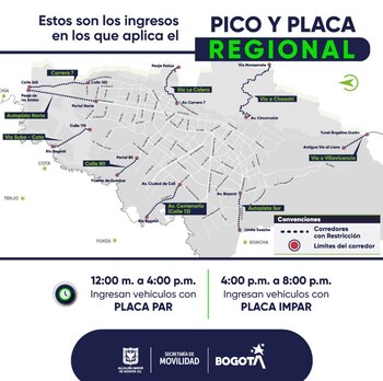 Tenga presente esta medida si llega a salir de Bogotá para que al regreso no sea sorprendido por un agente de tránsito infringiendo las normas - crédito @BogotaTransito/X