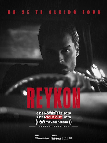 El concierto de Reykon del 7 de noviembre en el Movistar Arena agotó sus entradas en menos de nueve horas, motivo por el que confirmó una segunda fecha para el 6 de noviembre - crédito cortesía Breakfast Live