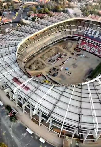 Así luce el Estadio Azteca