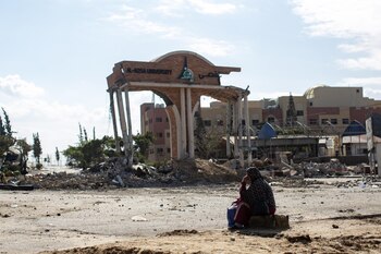 El portavoz de la diplomacia estadounidense aseguró que su país “reconoce que la Corte Internacional de Justicia desempeña un papel vital en la solución pacífica de disputas” (EFE/EPA/Haitham Imad)