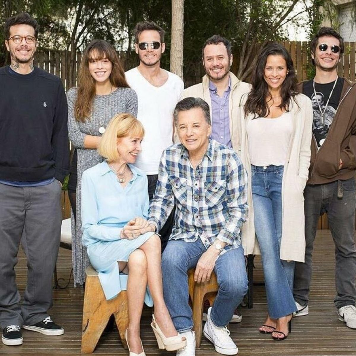 Salazar y Ortega junto a sus hijos