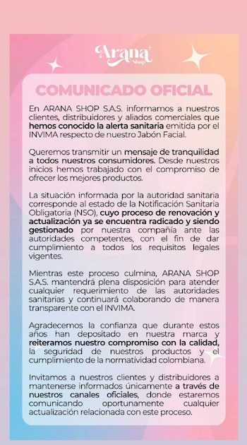 Qué pasa con el jabón que promociona Jesús Arana - crédito @aranashopoficial/IG