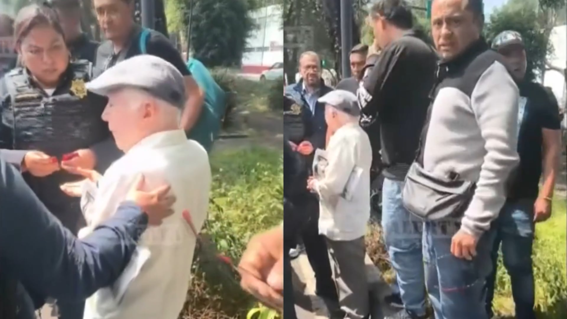 Elementos de la Secretaría de Seguridad Ciudadana de la Ciudad de México trasladaron al detenido tras ser retenido por clientes de un supermercado en Azcapotzalco. Crédito: Especial