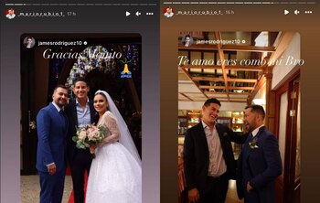 James Rodríguez en el matrimonio