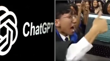 En plena ceremonia de graduación, un joven mostró como usó ChatGPT para aprobar sus exámenes