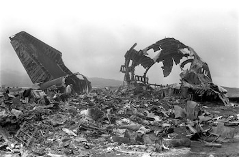 Los restos de uno de