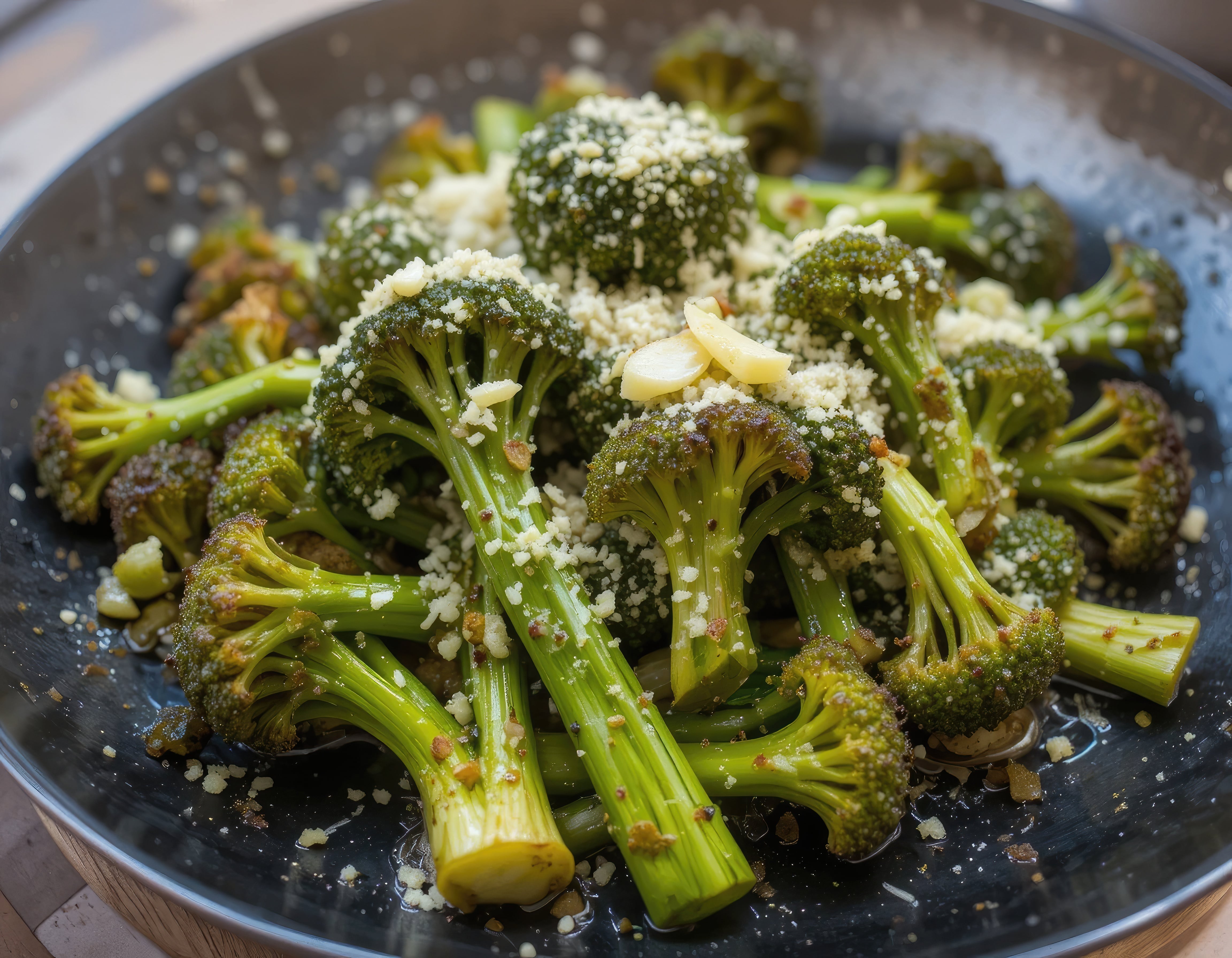 Receta de brócoli asado con queso feta y almendras (Adobe Stock)