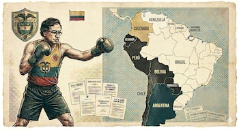 Sus enfrentamientos con Daniel Noboa de Ecuador y sus diferencias con Javier Milei de Argentina hacen parte del repertorio conflictivo de Petro - crédito VisualesIA