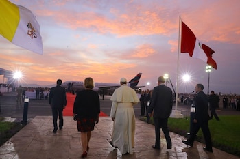 LIMA PERÚ - ENERO 21. Papa Francisco se despide del Perú. Foto ANDINAAndres Valle