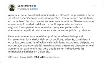 Tuit de Carlos Murillo.