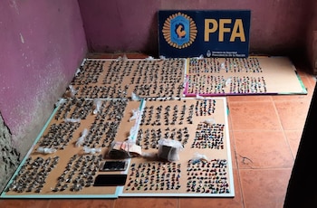 Parte de la droga incautada