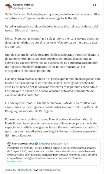 La respuesta del presidente Petro