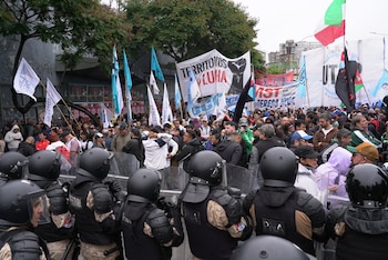 Corte - protestas en Puente Pueyrredón