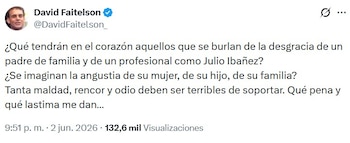 Faitelson salió en defensa a Ibáñez por el tuit de Joserra.