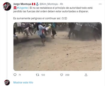 Tuit del congresista de Renovación