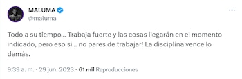 Con este tuit, Maluma cautivó