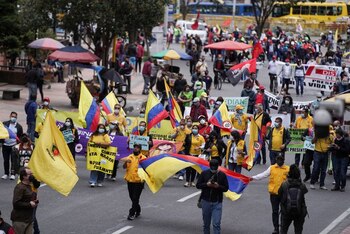 Imagen de referencia. Protestas en Bogotá. Foto: REUTERS/Nathalia Angarita