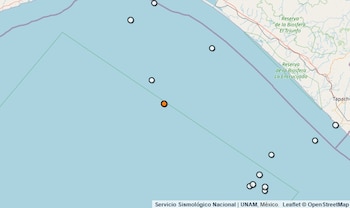 Temblor reportado en Chiapas.
(SSN)