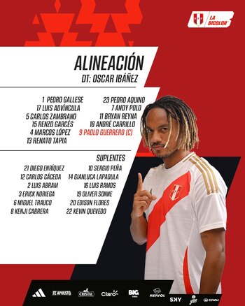 Alineación confirmada de Perú para