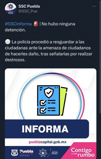 8M, Día Internacional de la Mujer, Puebla, SSC