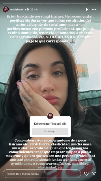 "Estoy recuperándome de a poco",