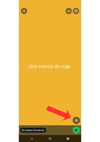 Etiquetar en estados de WhatsApp
