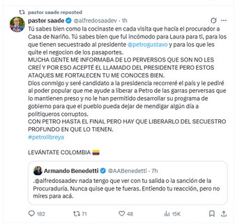 Un nuevo mensaje de Saade