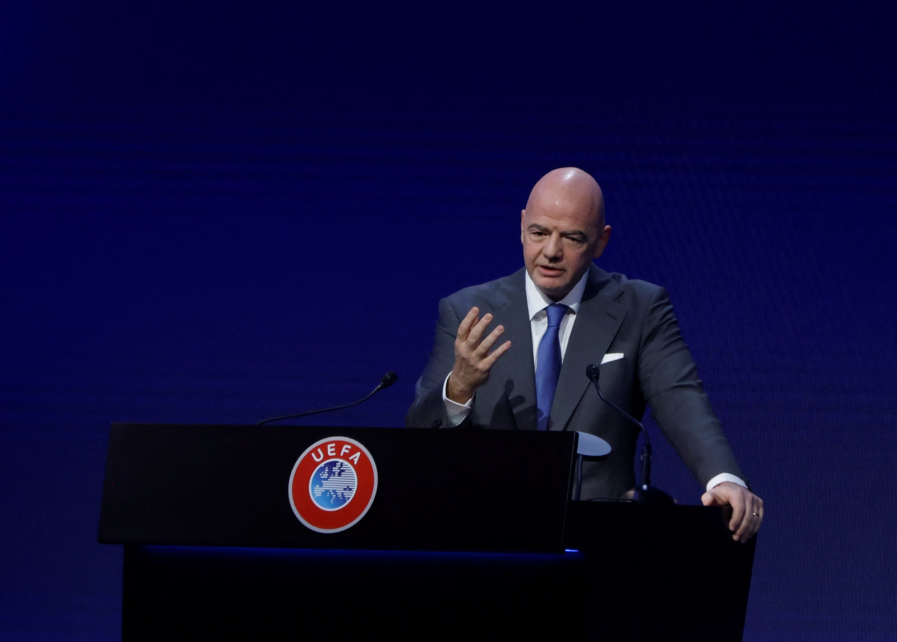 Gianni Infantino perdió el respaldo de la UEFA (REUTERS/Leonhard Foeger)