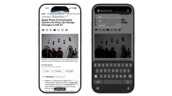 El asistente Siri en iOS 27 permite interacción por texto o voz y añade funciones avanzadas tipo chatbot para usuarios de iPhone, iPad y Mac. (Bloomberg)