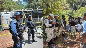 El accidente dejó varios elementos