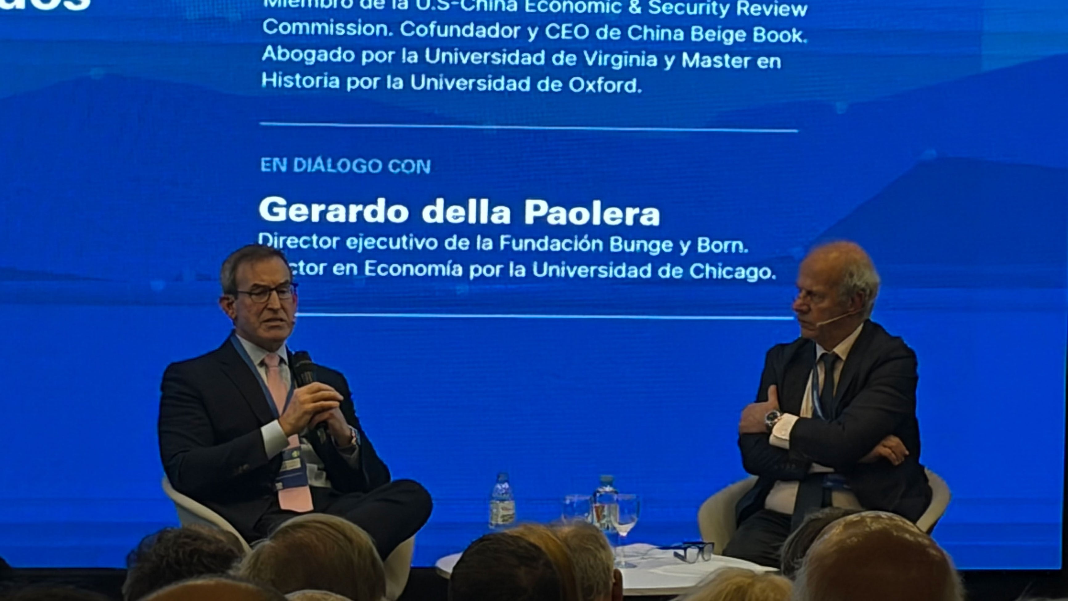 Leland Miller junto a Gerardo della Paolera en el evento del Grupo Techint