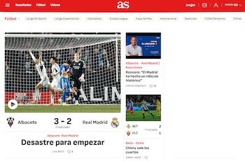 Así tituló AS la eliminación