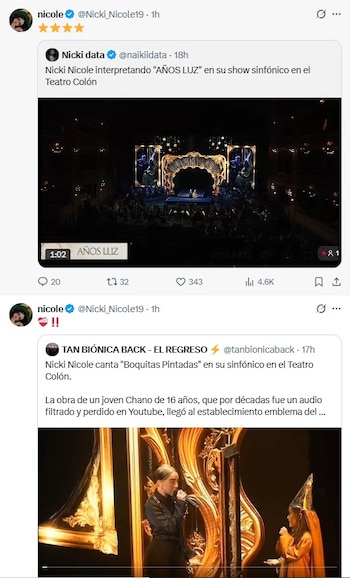 La artista Nicki Nicole durante