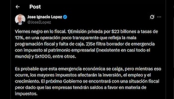 El economista advierte sobre las