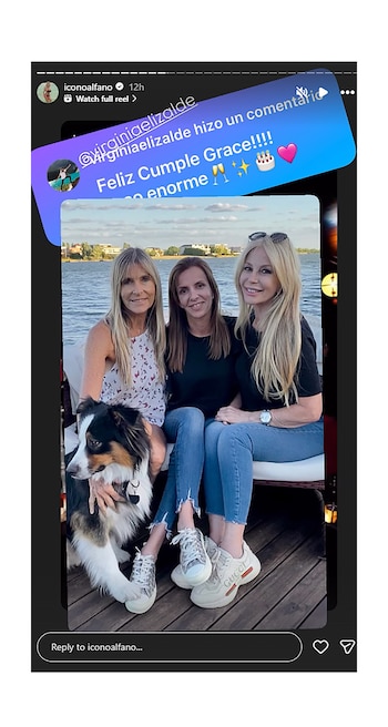 La exvedette junto a Elizalde