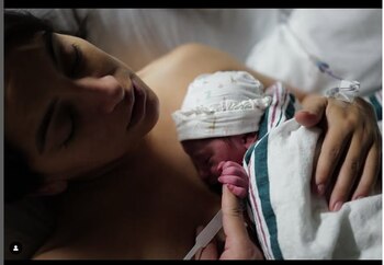 La actriz compartió su alegría