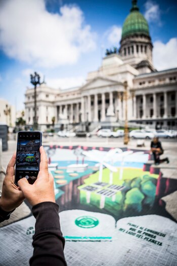 Campaña frente al Congreso con