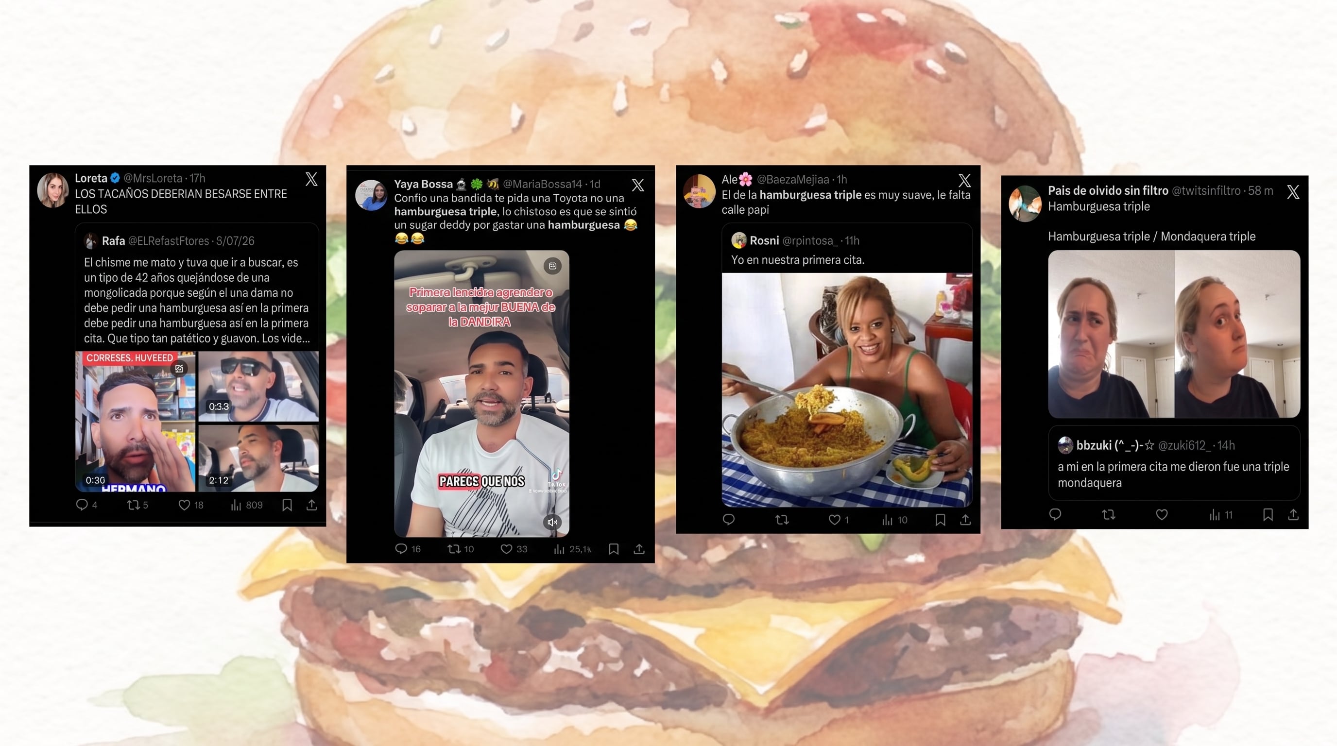 “Una bandida te pide una Toyota, no una hamburguesa”: los mejores memes que funaron al hombre que se quejó por la hamburguesa triple