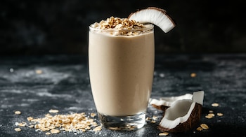 Licuado cremoso de coco y