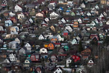 Vista aérea de San Petersburgo,