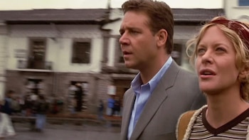 Meg Ryan y Russell Crowe durante la grabación de Proof of Life