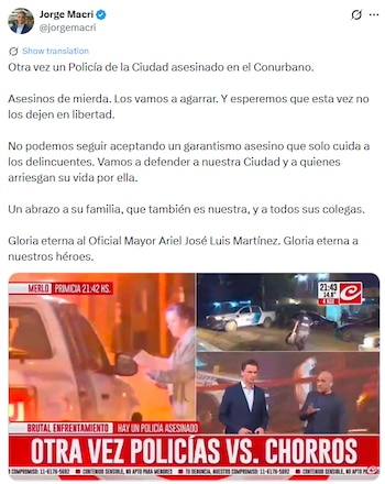 Posteo de Jorge Macri en X