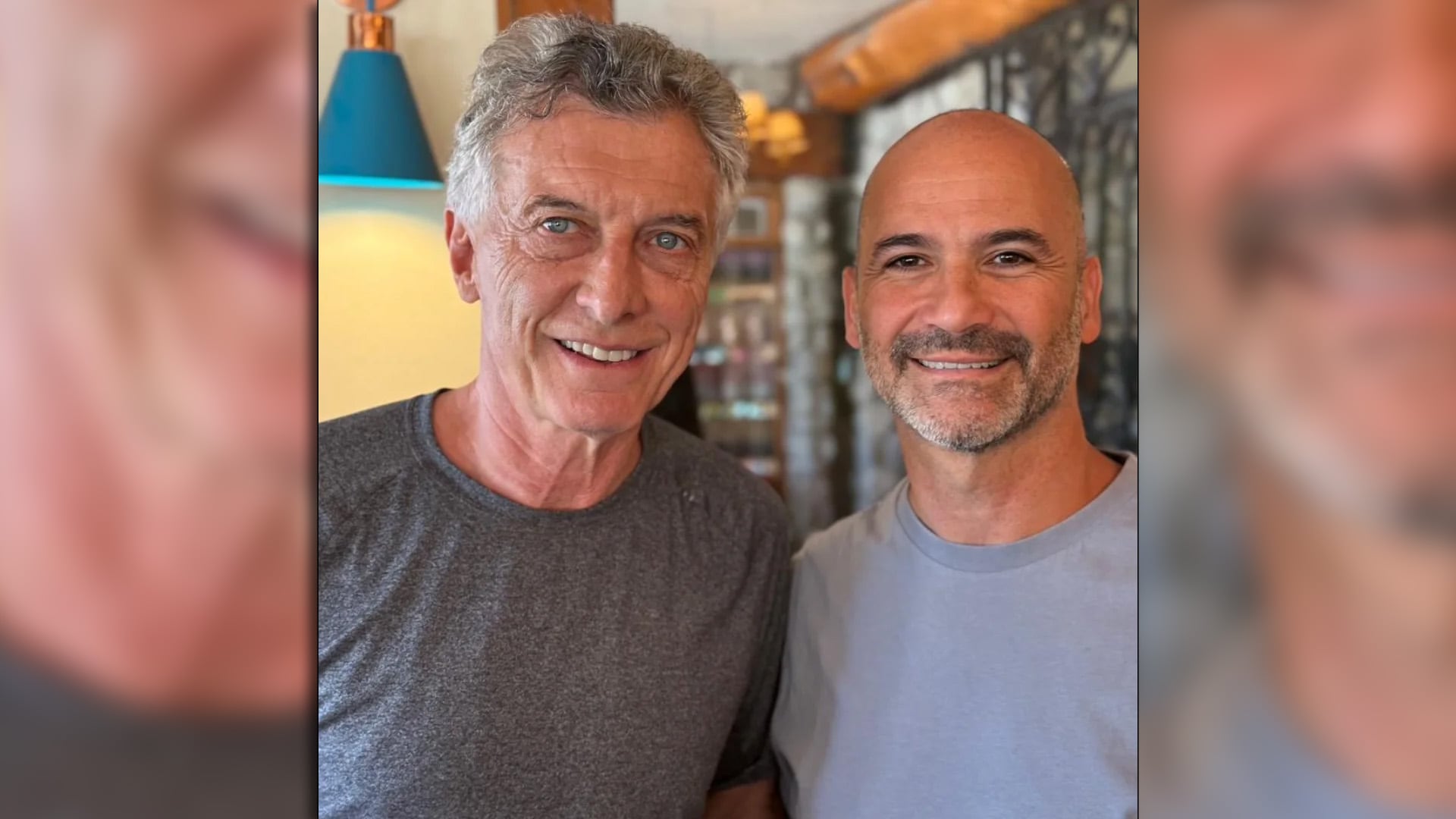 Mauricio Macri y el dirigente Juan Martin