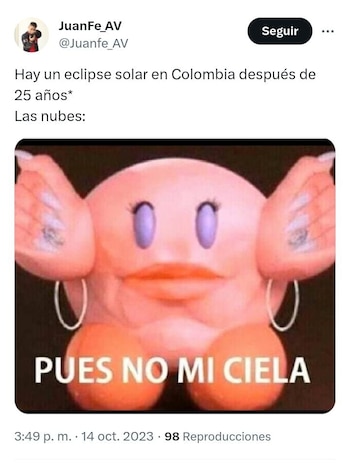 Meme sobre el eclipse solar