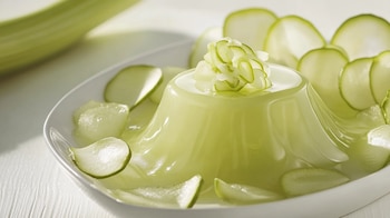 Gelatina de chayote, un postre