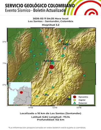 El segundo evento sísmico, de