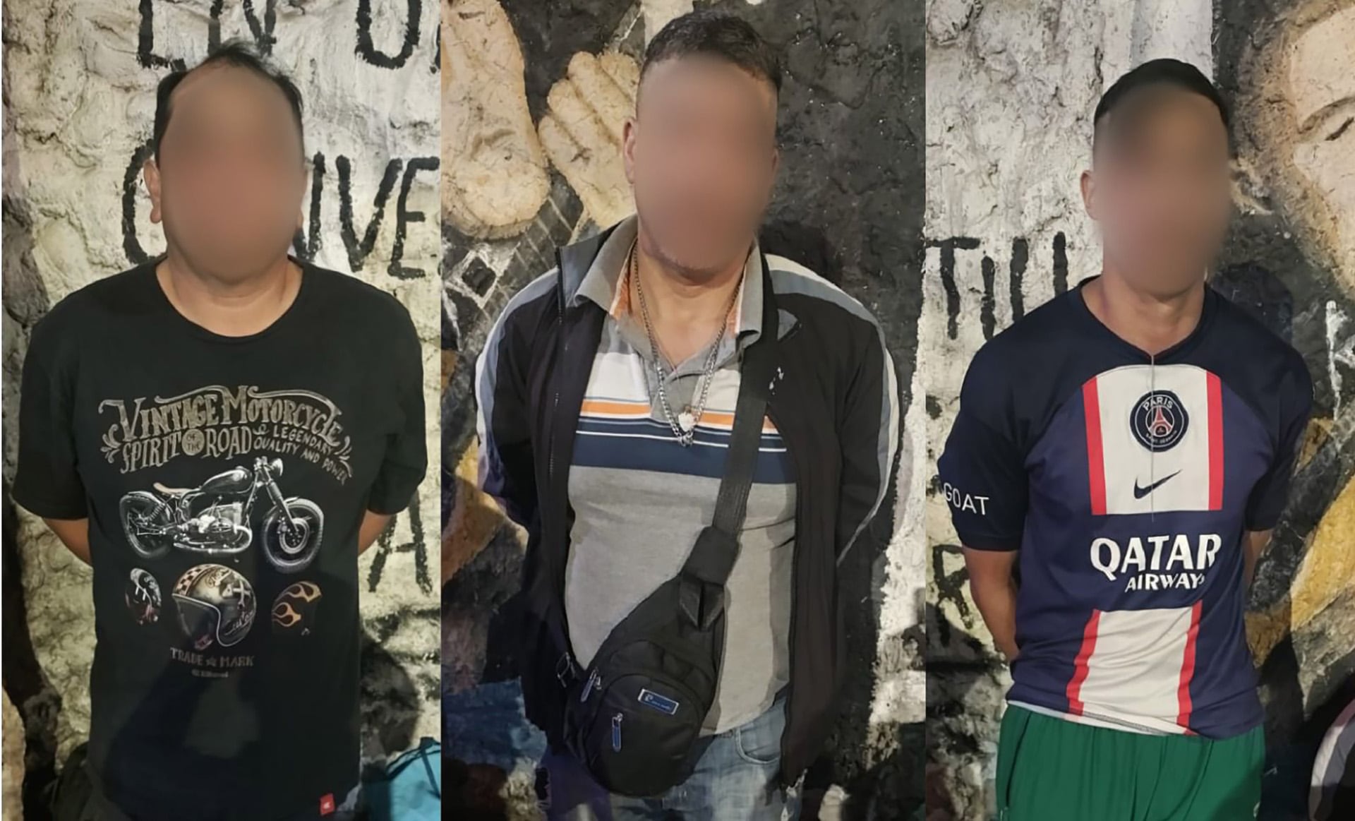 Los tres detenidos.
